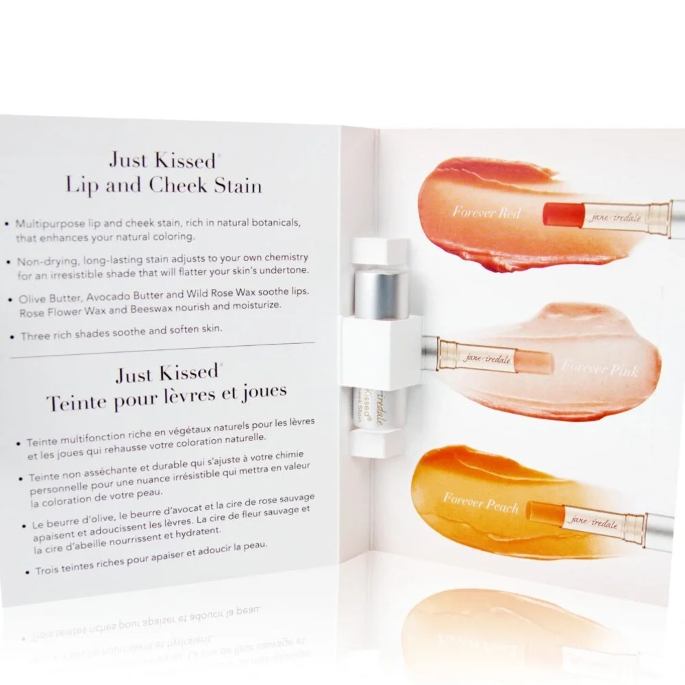4/$30 Sale💫Jane Iredale Just Kissed Lip & Cheek Stain Sampler Forever Pink